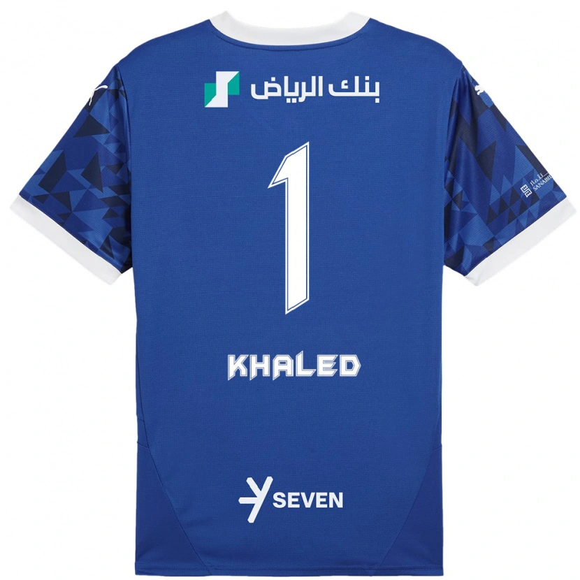 Danxen Kinderen Nawal Khaled #1 Donkerblauw Wit Thuisshirt Thuistenue 2024/25 T-Shirt