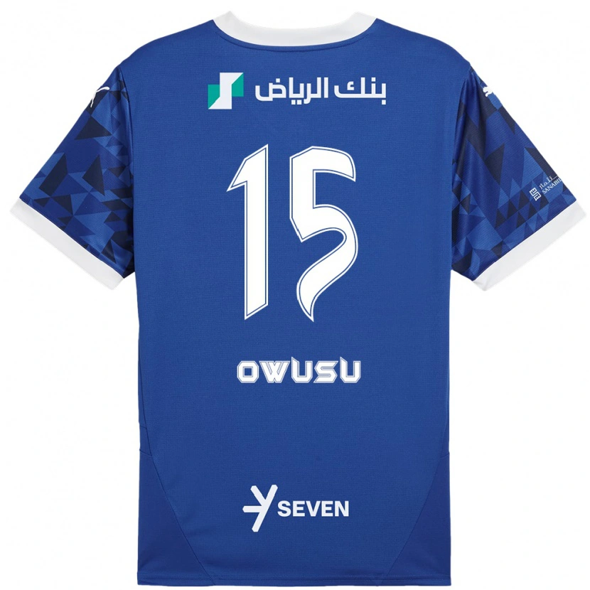 Danxen Kinderen Mavis Owusu #15 Donkerblauw Wit Thuisshirt Thuistenue 2024/25 T-Shirt