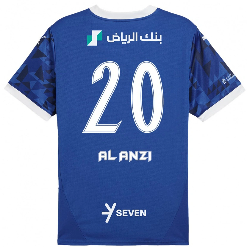 Danxen Kinderen Areej Al-Anzi #20 Donkerblauw Wit Thuisshirt Thuistenue 2024/25 T-Shirt