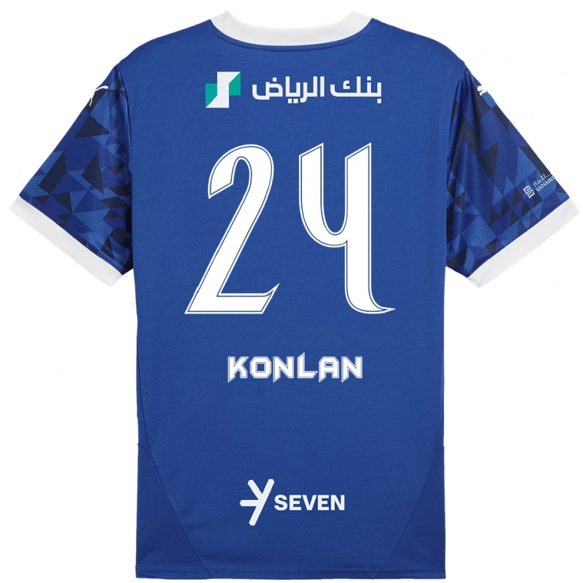 Danxen Kinderen Cynthia Konlan #24 Donkerblauw Wit Thuisshirt Thuistenue 2024/25 T-Shirt