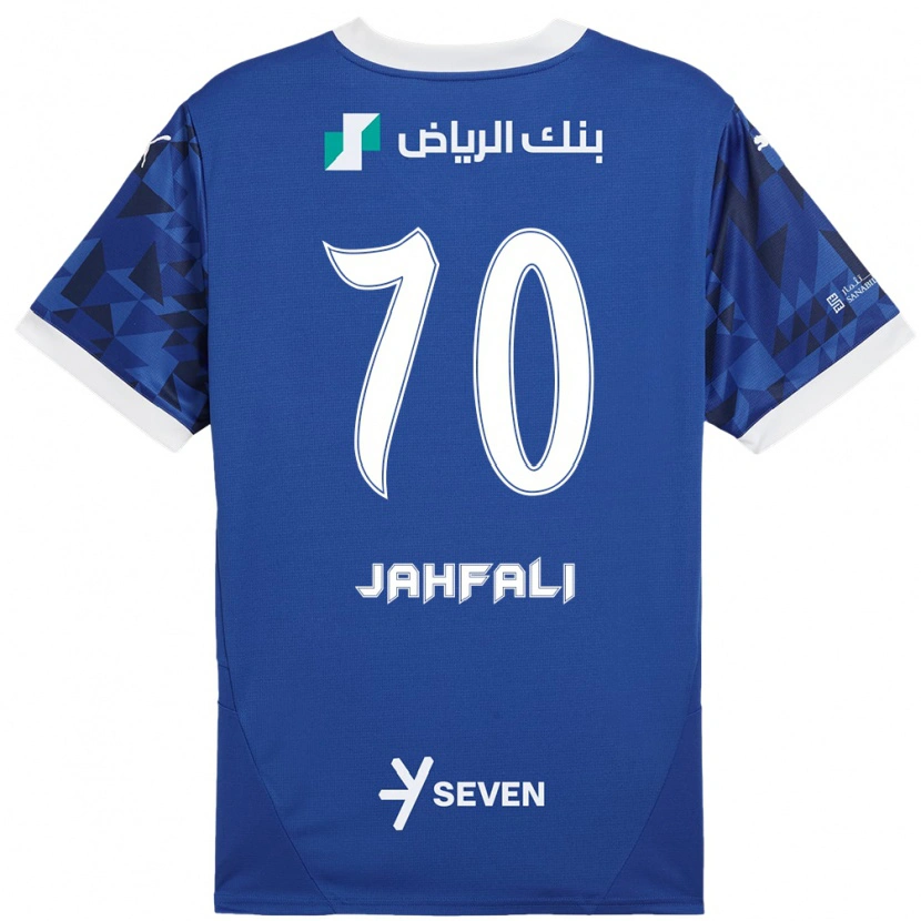 Danxen Kinderen Mohammed Jahfali #70 Donkerblauw Wit Thuisshirt Thuistenue 2024/25 T-Shirt