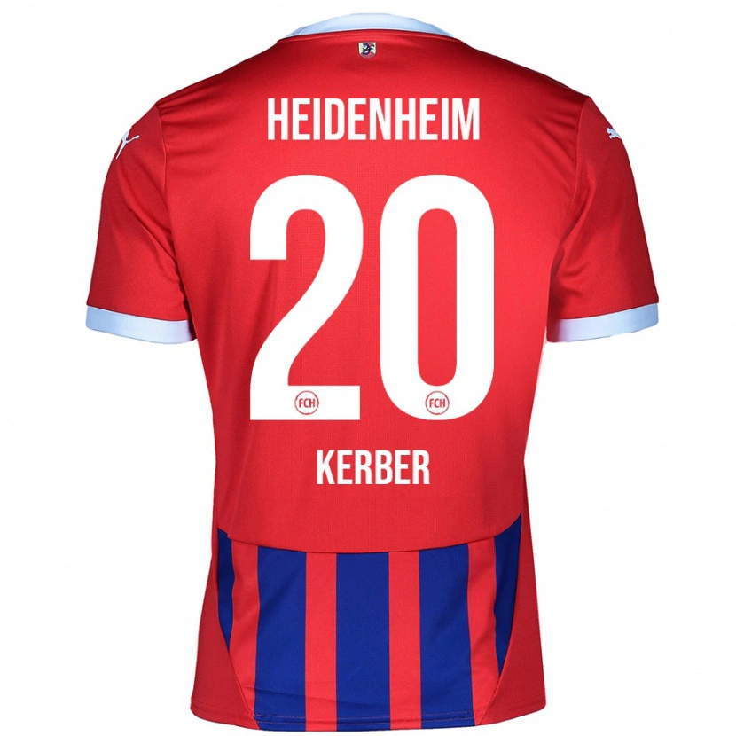 Danxen Kinderen Luca Kerber #20 Rood Blauw Thuisshirt Thuistenue 2024/25 T-Shirt