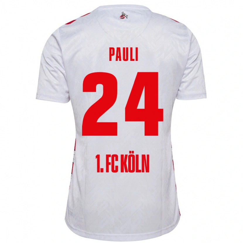 Danxen Kinderen Julian Pauli #24 Wit Rood Thuisshirt Thuistenue 2024/25 T-Shirt