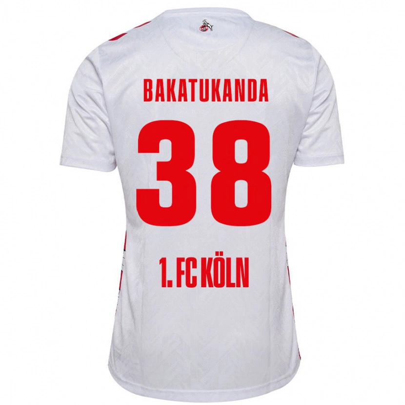 Danxen Kinderen Elias Bakatukanda #38 Wit Rood Thuisshirt Thuistenue 2024/25 T-Shirt