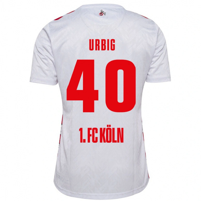 Danxen Kinderen Jonas Urbig #40 Wit Rood Thuisshirt Thuistenue 2024/25 T-Shirt