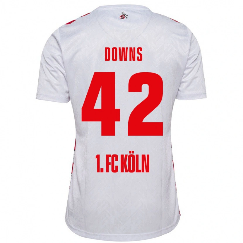 Danxen Kinderen Damion Downs #42 Wit Rood Thuisshirt Thuistenue 2024/25 T-Shirt