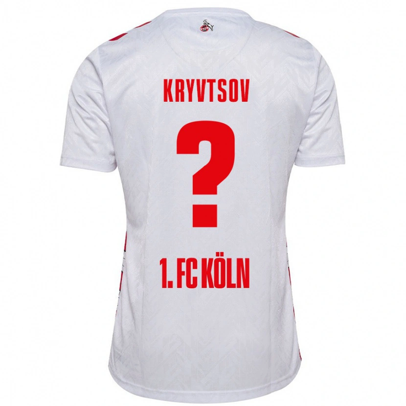 Danxen Kinderen Nikita Kryvtsov #0 Wit Rood Thuisshirt Thuistenue 2024/25 T-Shirt