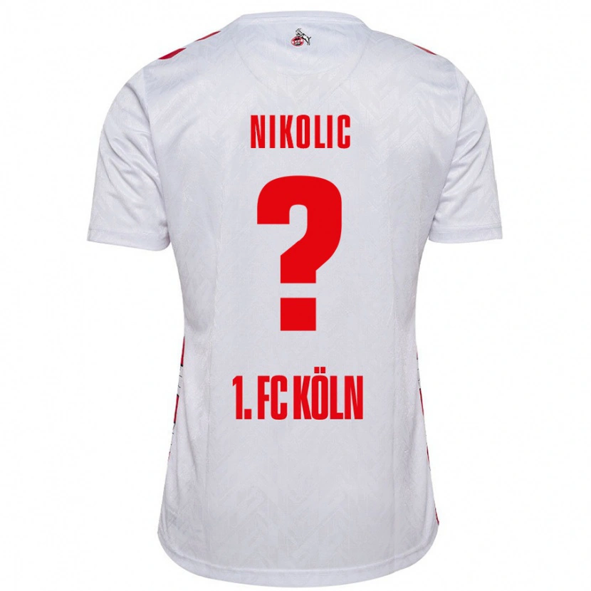 Danxen Kinderen Milan Nikolic #0 Wit Rood Thuisshirt Thuistenue 2024/25 T-Shirt