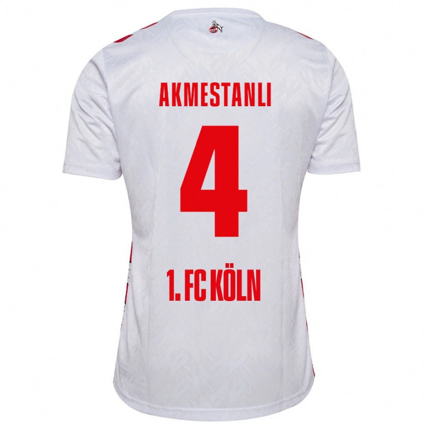 Danxen Kinderen Teoman Akmestanli #4 Wit Rood Thuisshirt Thuistenue 2024/25 T-Shirt