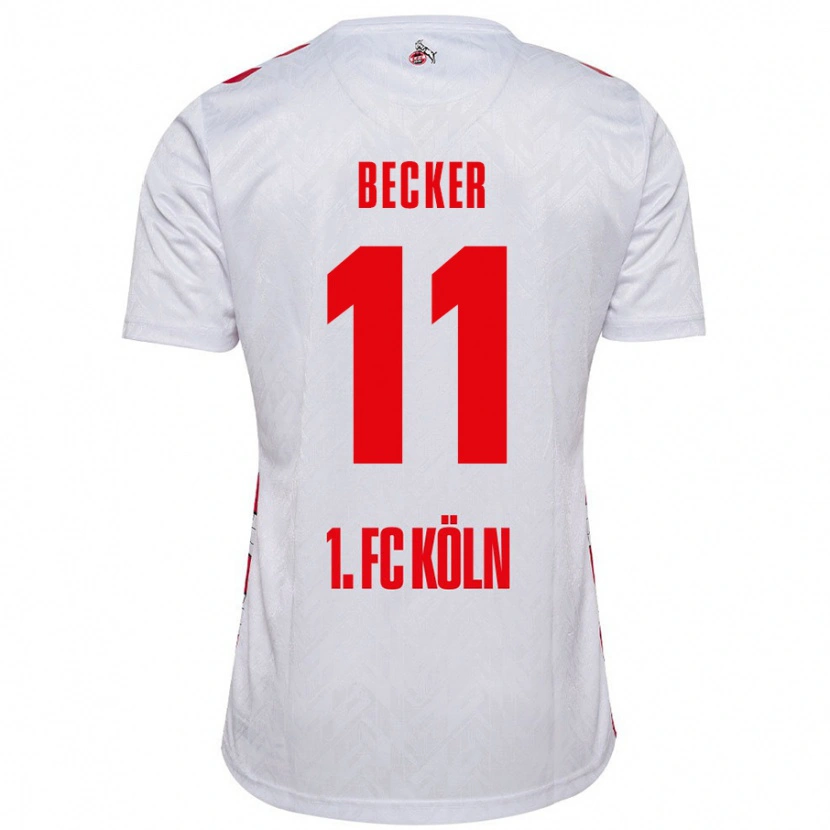 Danxen Kinderen Marlon Becker #11 Wit Rood Thuisshirt Thuistenue 2024/25 T-Shirt