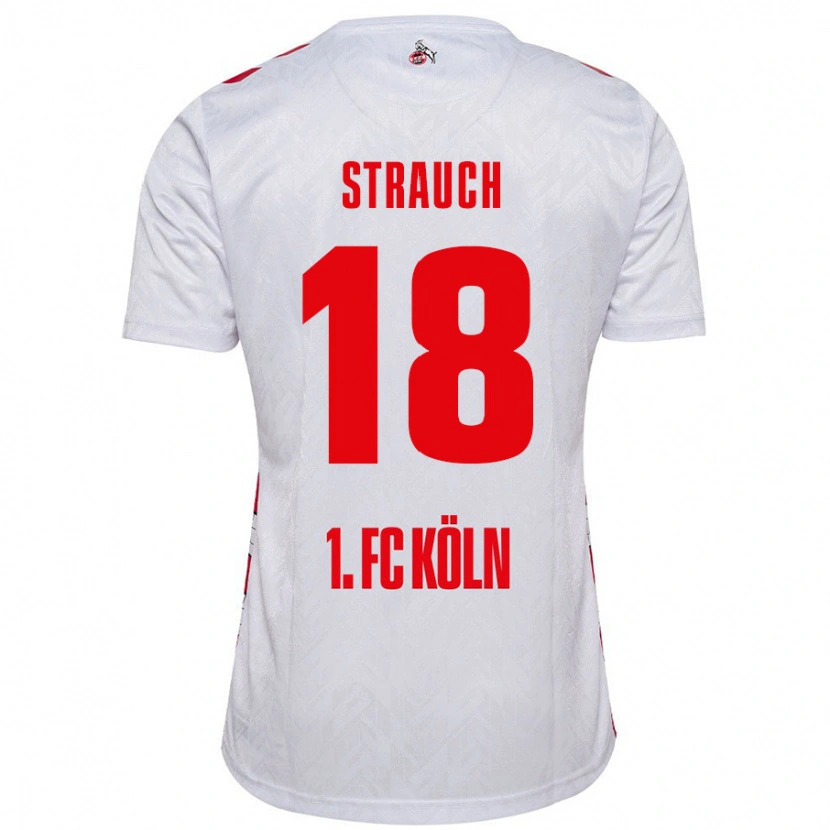 Danxen Kinderen Georg Strauch #18 Wit Rood Thuisshirt Thuistenue 2024/25 T-Shirt