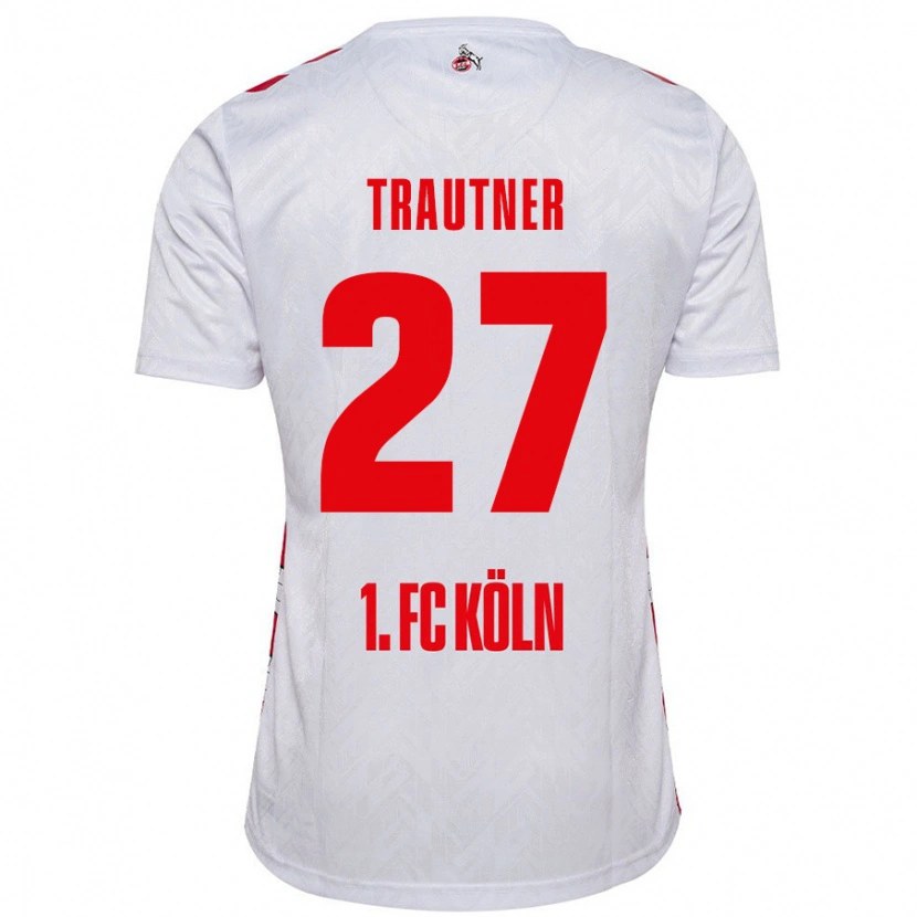 Danxen Kinderen Tobias Trautner #27 Wit Rood Thuisshirt Thuistenue 2024/25 T-Shirt