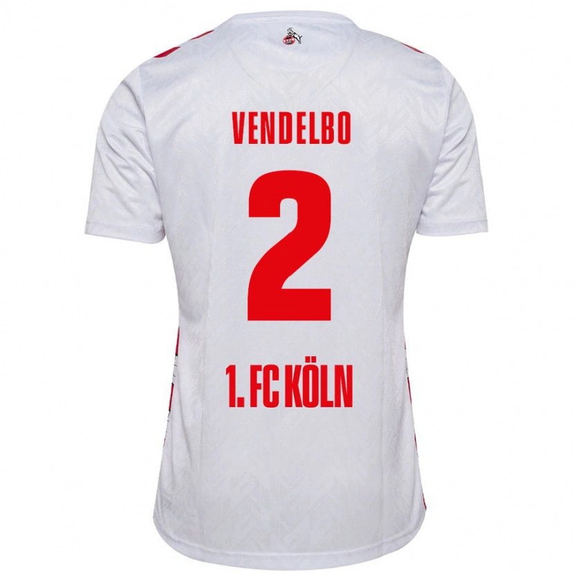 Danxen Kinderen Sofie Vendelbo #2 Wit Rood Thuisshirt Thuistenue 2024/25 T-Shirt