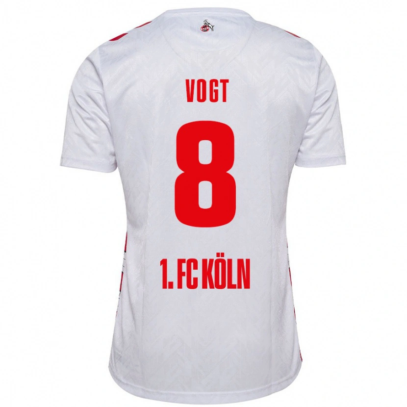 Danxen Kinderen Laura Vogt #8 Wit Rood Thuisshirt Thuistenue 2024/25 T-Shirt