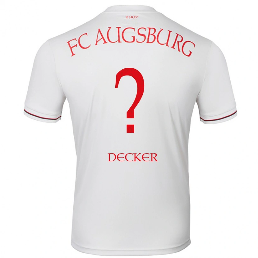 Danxen Kinderen Tim Decker #0 Wit Thuisshirt Thuistenue 2024/25 T-Shirt