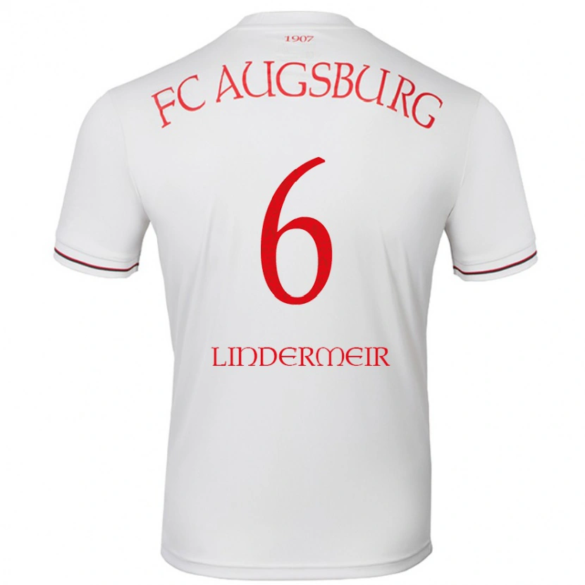 Danxen Kinderen Dominik Lindermeir #6 Wit Thuisshirt Thuistenue 2024/25 T-Shirt