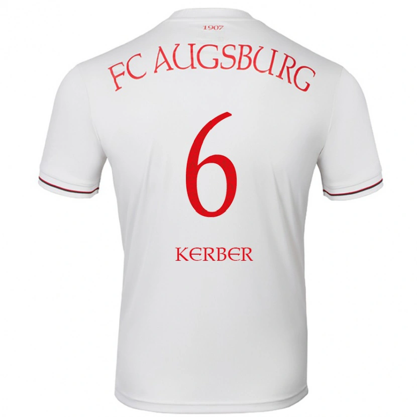 Danxen Kinderen Luca Kerber #6 Wit Thuisshirt Thuistenue 2024/25 T-Shirt