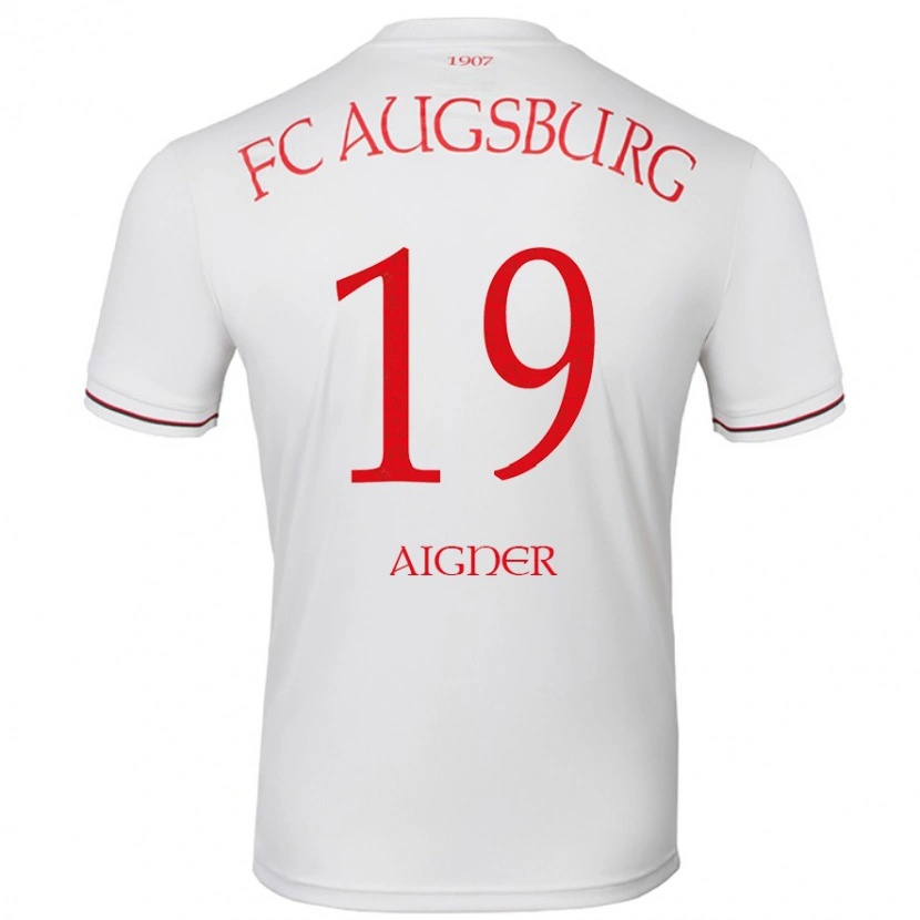 Danxen Kinderen Lukas Aigner #19 Wit Thuisshirt Thuistenue 2024/25 T-Shirt