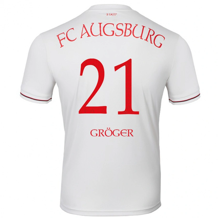 Danxen Kinderen Elias Gröger #21 Wit Thuisshirt Thuistenue 2024/25 T-Shirt