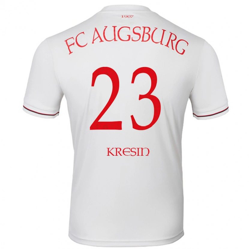 Danxen Kinderen Constantin Kresin #23 Wit Thuisshirt Thuistenue 2024/25 T-Shirt