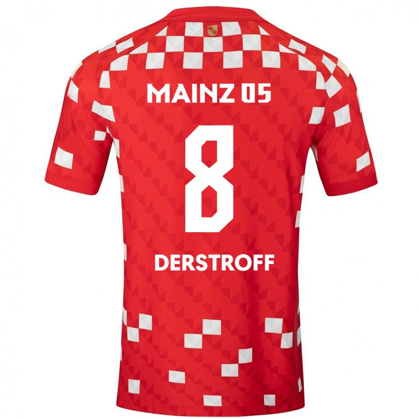 Danxen Kinderen Julian-Maurice Derstroff #8 Wit Rood Thuisshirt Thuistenue 2024/25 T-Shirt