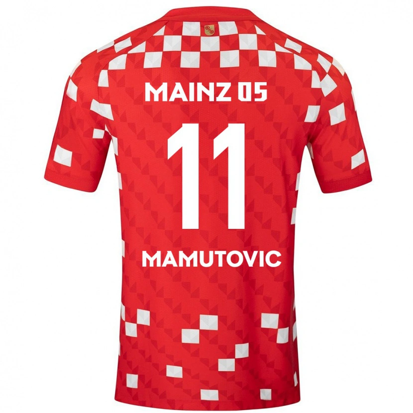 Danxen Kinderen David Mamutovic #11 Wit Rood Thuisshirt Thuistenue 2024/25 T-Shirt