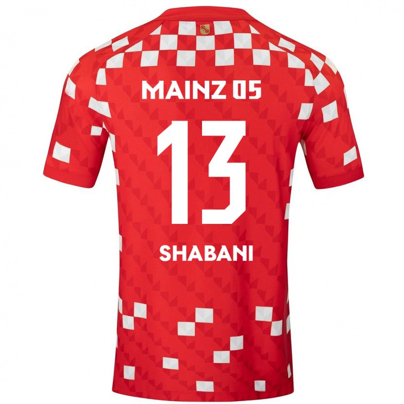 Danxen Kinderen Eniss Shabani #13 Wit Rood Thuisshirt Thuistenue 2024/25 T-Shirt