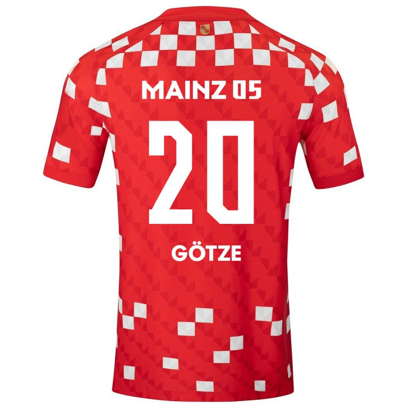 Danxen Kinderen Justus Götze #20 Wit Rood Thuisshirt Thuistenue 2024/25 T-Shirt