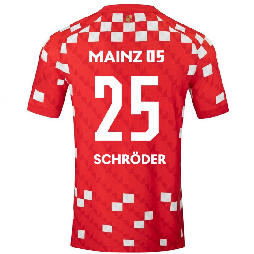 Danxen Kinderen Maxim Schröder #25 Wit Rood Thuisshirt Thuistenue 2024/25 T-Shirt