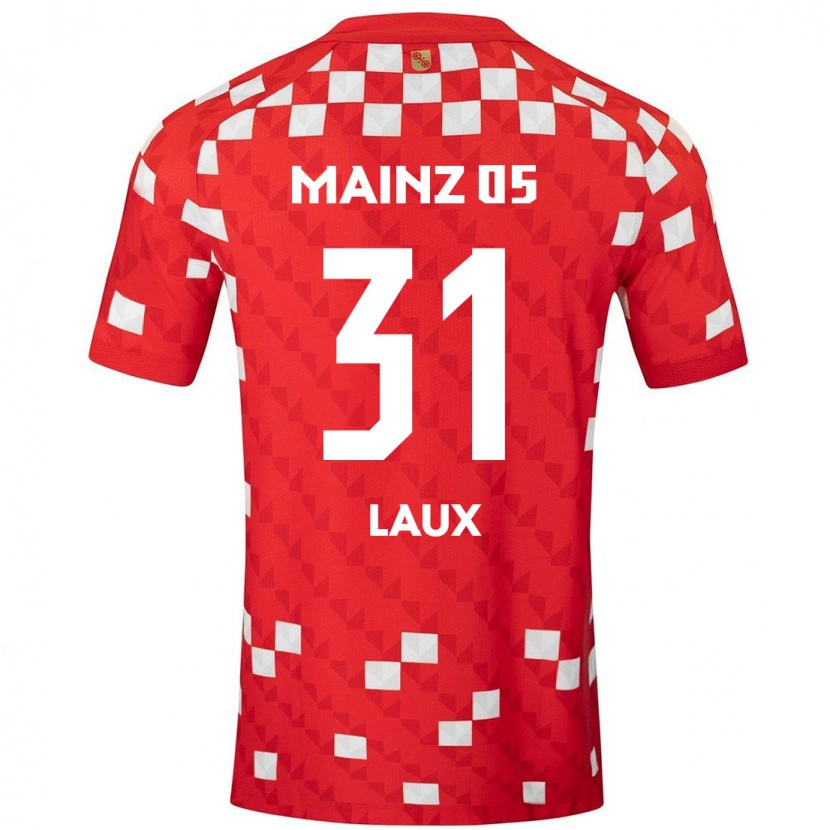 Danxen Kinderen Lucas Laux #31 Wit Rood Thuisshirt Thuistenue 2024/25 T-Shirt