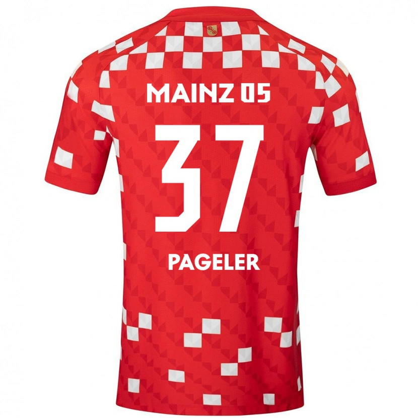 Danxen Kinderen Maja Pageler #37 Wit Rood Thuisshirt Thuistenue 2024/25 T-Shirt