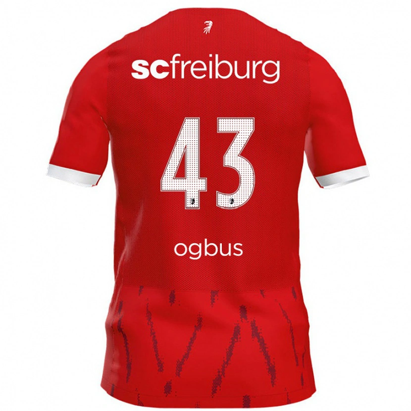 Danxen Kinderen Bruno Ogbus #43 Rood Thuisshirt Thuistenue 2024/25 T-Shirt