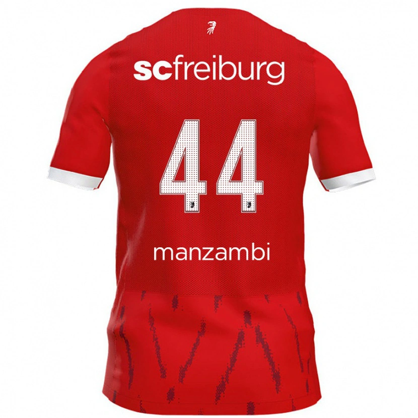 Danxen Kinderen Johan Manzambi #44 Rood Thuisshirt Thuistenue 2024/25 T-Shirt