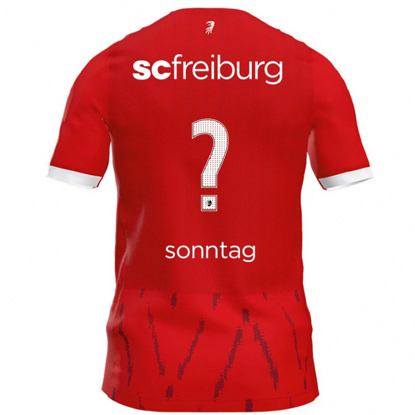 Danxen Kinderen Noa Sonntag #0 Rood Thuisshirt Thuistenue 2024/25 T-Shirt