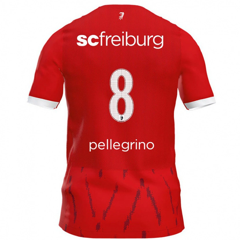 Danxen Kinderen Gabriel Pellegrino #8 Rood Thuisshirt Thuistenue 2024/25 T-Shirt