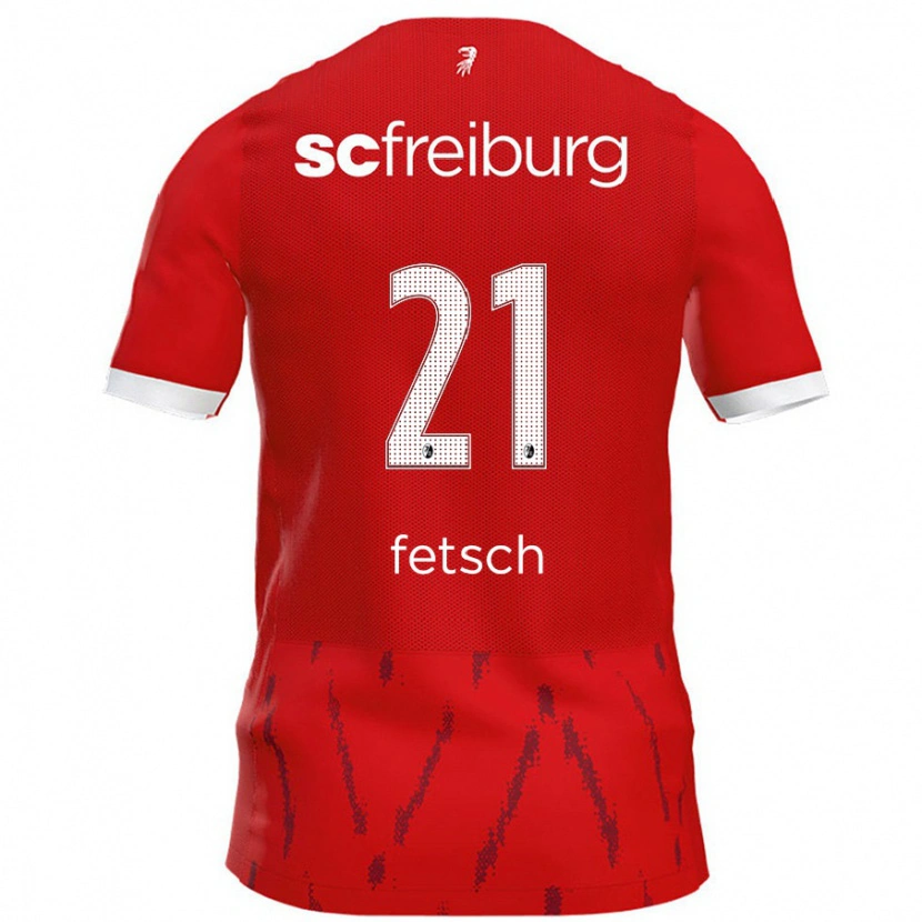 Danxen Kinderen Mathias Fetsch #21 Rood Thuisshirt Thuistenue 2024/25 T-Shirt