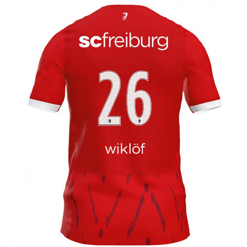 Danxen Kinderen Oscar Wiklöf #26 Rood Thuisshirt Thuistenue 2024/25 T-Shirt