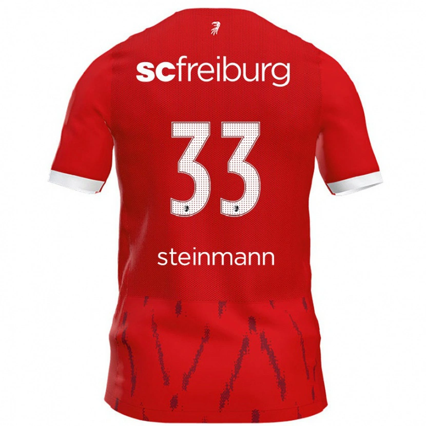 Danxen Kinderen Karl Steinmann #33 Rood Thuisshirt Thuistenue 2024/25 T-Shirt