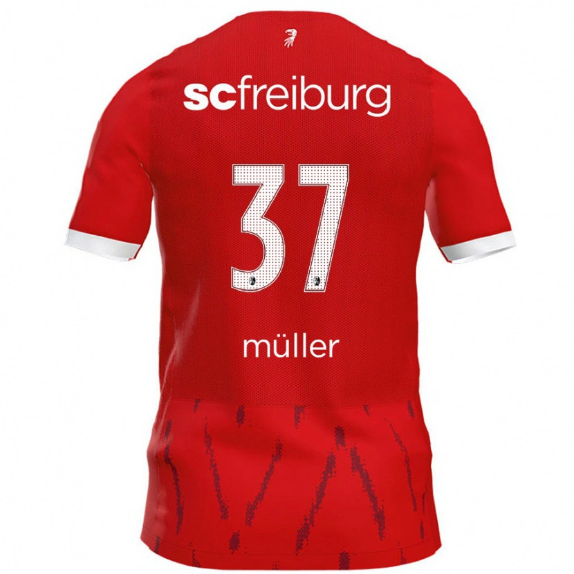 Danxen Kinderen Ruben Müller #37 Rood Thuisshirt Thuistenue 2024/25 T-Shirt