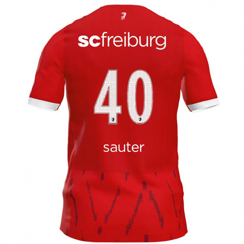 Danxen Kinderen Niklas Sauter #40 Rood Thuisshirt Thuistenue 2024/25 T-Shirt