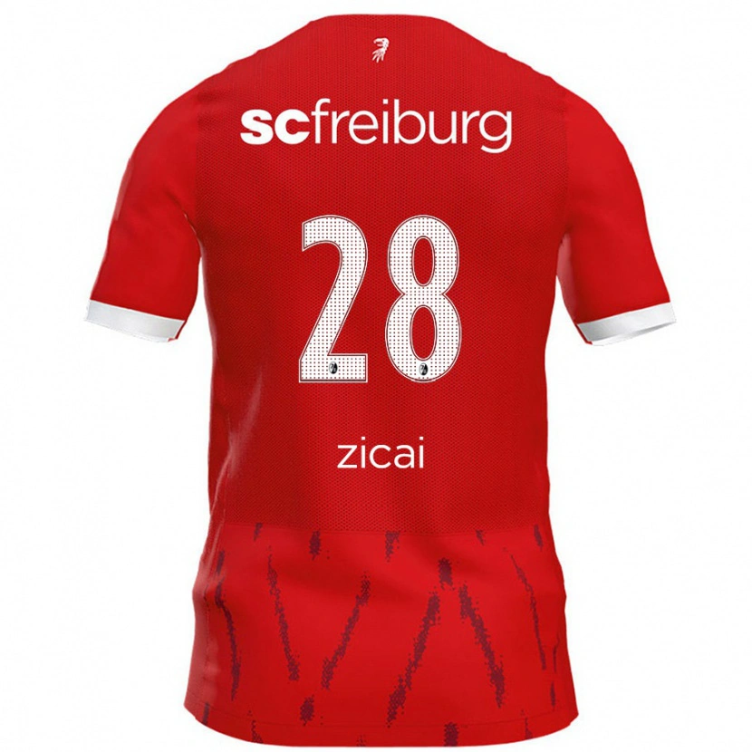 Danxen Kinderen Cora Zicai #28 Rood Thuisshirt Thuistenue 2024/25 T-Shirt