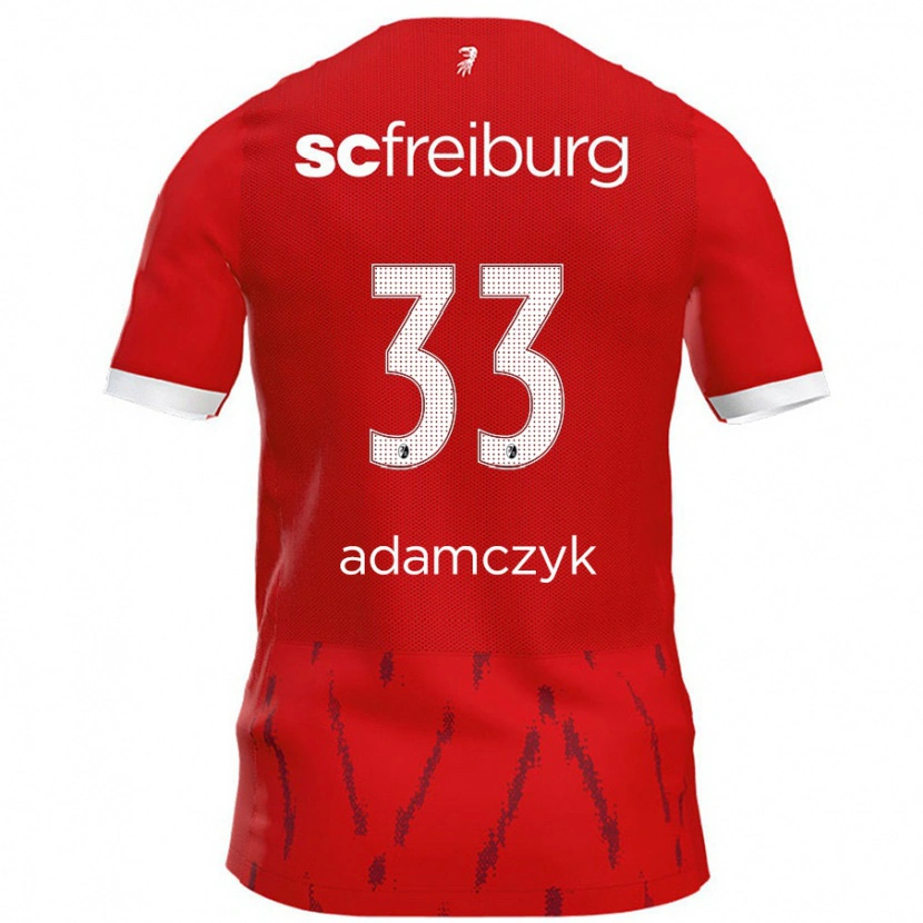 Danxen Kinderen Rebecca Adamczyk #33 Rood Thuisshirt Thuistenue 2024/25 T-Shirt