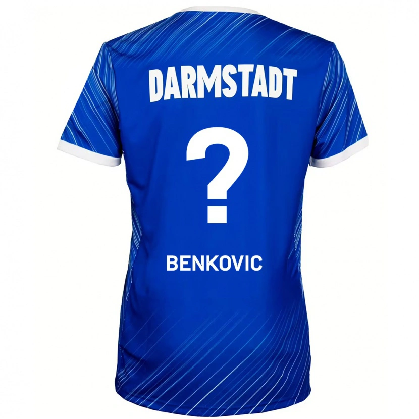 Danxen Kinderen Nikola Benkovic #0 Blauw Wit Thuisshirt Thuistenue 2024/25 T-Shirt