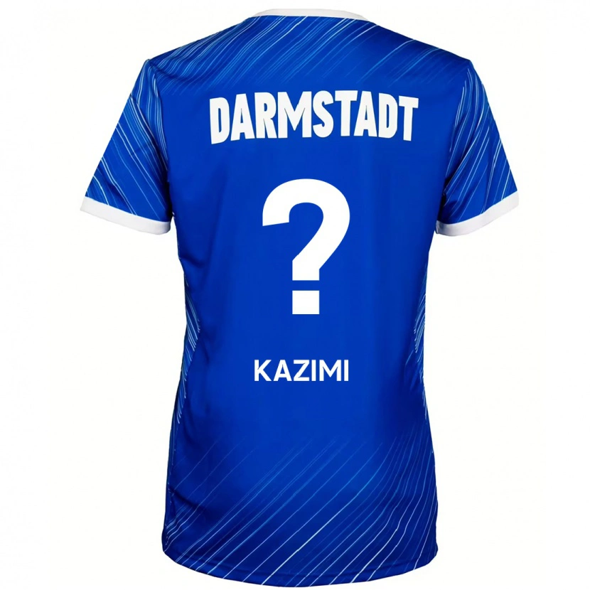 Danxen Kinderen Yasin Kazimi #0 Blauw Wit Thuisshirt Thuistenue 2024/25 T-Shirt