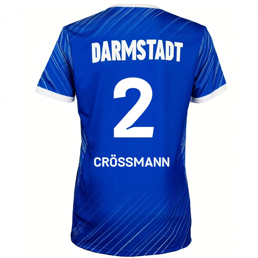 Danxen Kinderen Elias Crößmann #2 Blauw Wit Thuisshirt Thuistenue 2024/25 T-Shirt