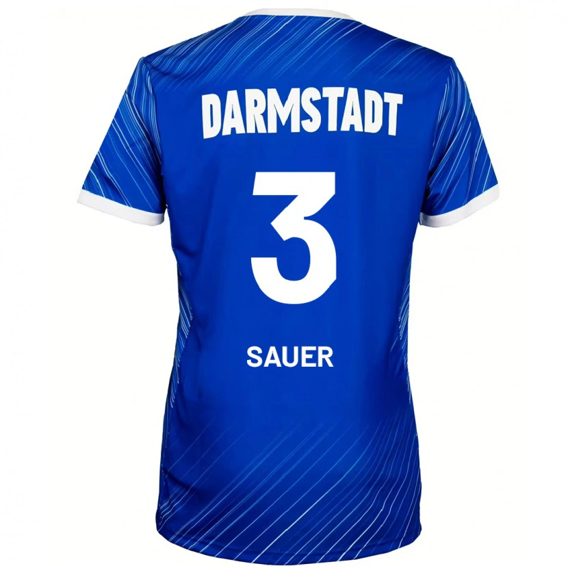 Danxen Kinderen Nick Sauer #3 Blauw Wit Thuisshirt Thuistenue 2024/25 T-Shirt