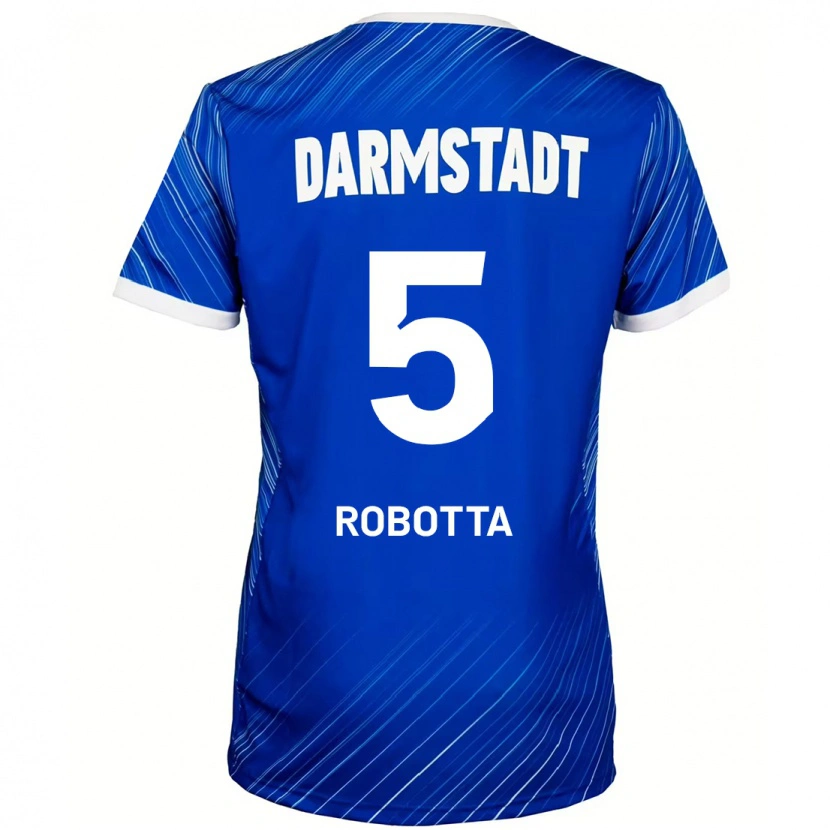 Danxen Kinderen Maurizio Robotta #5 Blauw Wit Thuisshirt Thuistenue 2024/25 T-Shirt