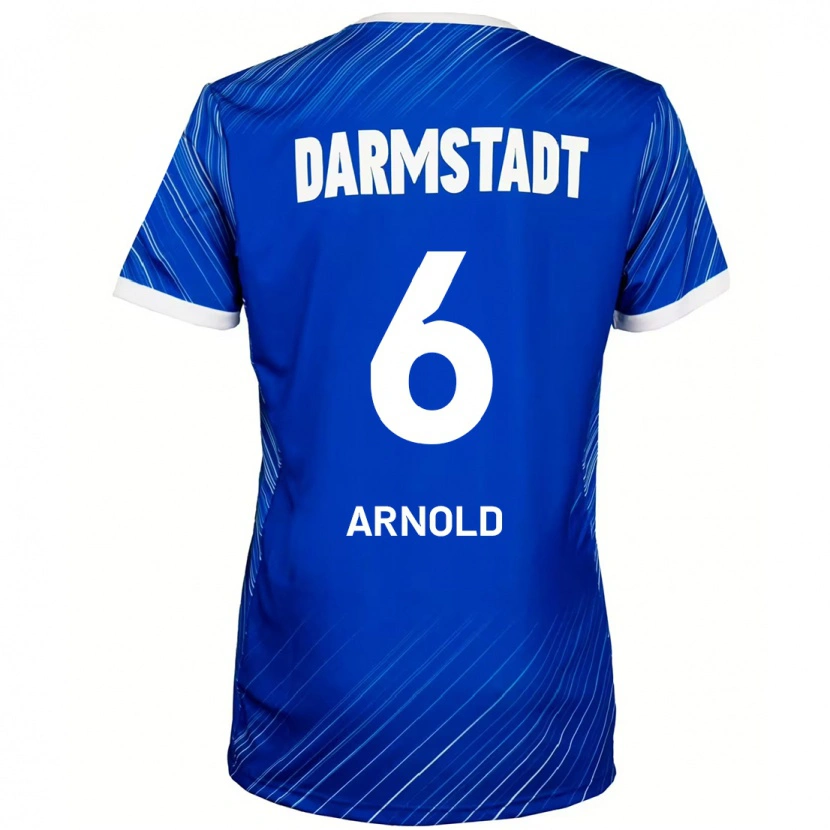 Danxen Kinderen Tim Arnold #6 Blauw Wit Thuisshirt Thuistenue 2024/25 T-Shirt