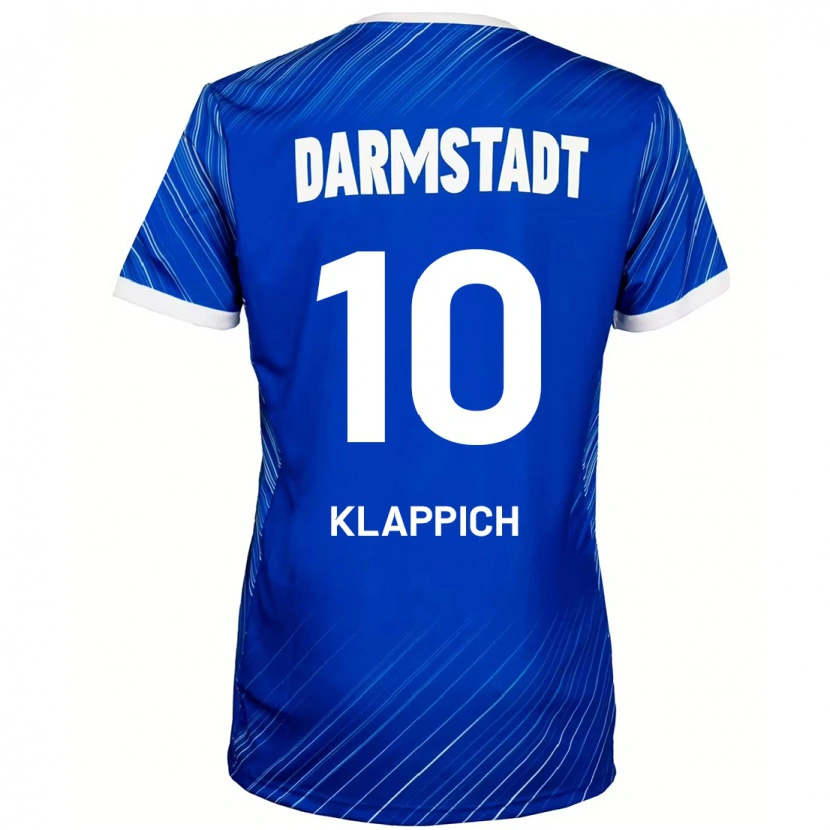 Danxen Kinderen Luis Klappich #10 Blauw Wit Thuisshirt Thuistenue 2024/25 T-Shirt