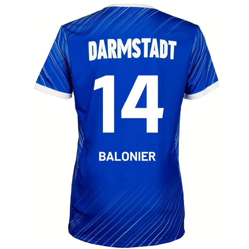 Danxen Kinderen Mike Balonier #14 Blauw Wit Thuisshirt Thuistenue 2024/25 T-Shirt